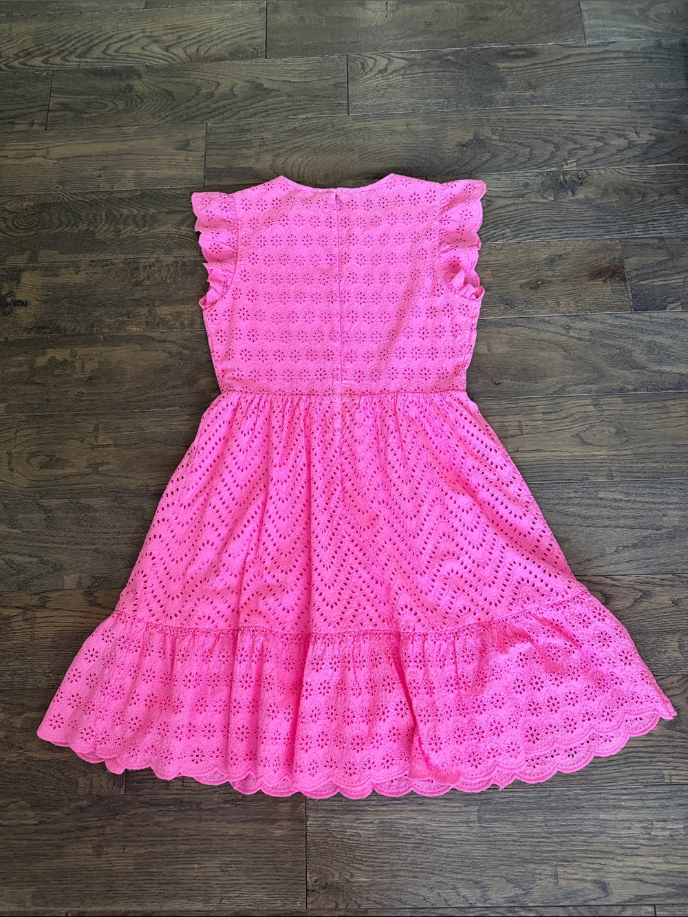 Vineyard Vines Pink Eyelet Flutter Sleeve Dress - Picture 3 of 3